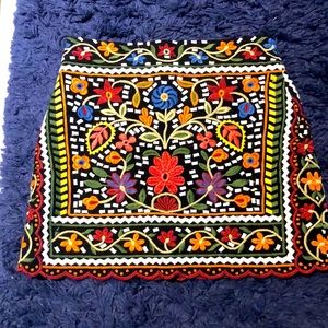 Zara embroidered skirt